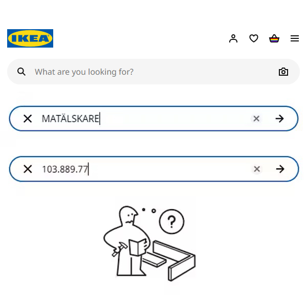 Search field on IKEA website