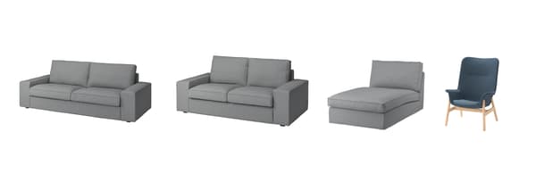 Seating mix in KIVIK