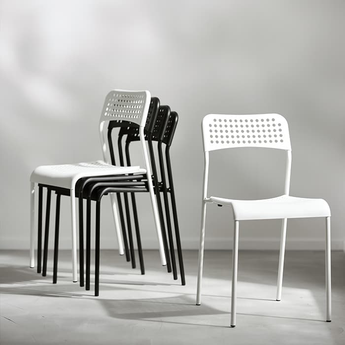 Sedie ADDE bianco nero prezzo basso