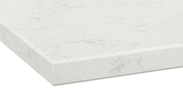 selbes bild wie links, weiße Marmor IKEA Arbeitsplatte
