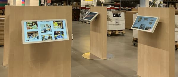 Self-service kiosks.