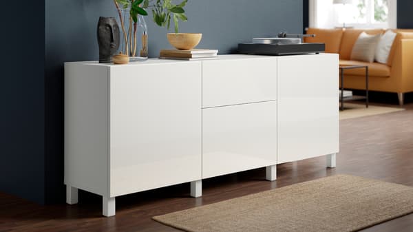 【ジモ取引終了3/26】≪zy483≫IKEA/イケア SELSVIKEN/セルスヴィーケン テレビ台/TVボード/AVラック リビング 収納 モダン 40604-06 SELSVIKEN/ セルスヴィーケン ハイグロス 扉&引き出し前部 - IKEA