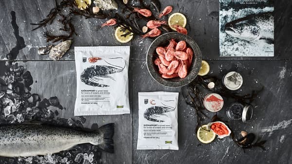 Séria  SJÖRAPPORT – krevety, ryby a kaviár.