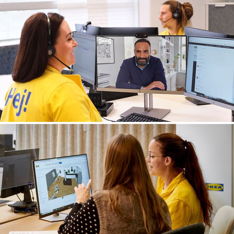 service de conception avec des collaborateurs IKEA