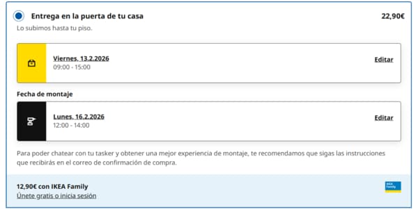 Servicio de montaje a domicilio