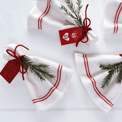 serviettes de table de Noël