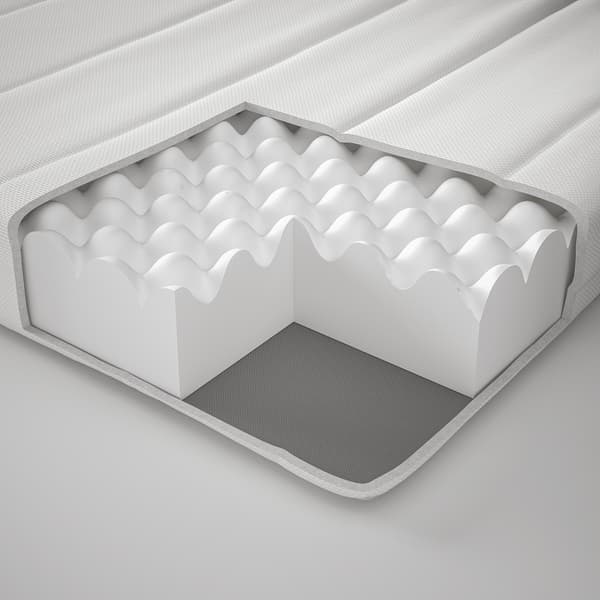 Sezione trasversale di un materasso in schiuma e lattice