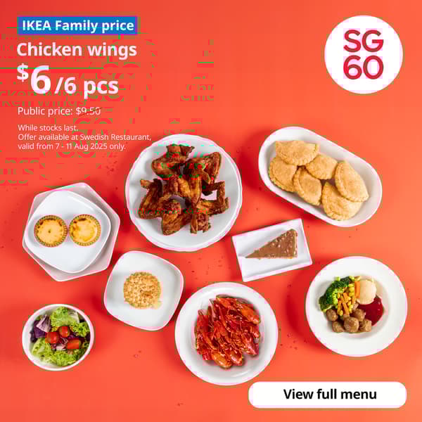 SG60 IKEA Swedish Restaurant menu
