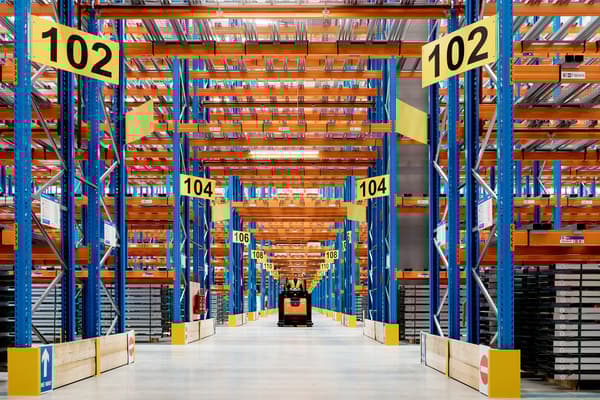 Shelfs in the warehouse
