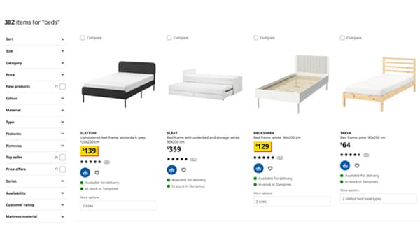 Shopping online at IKEA Singapore store