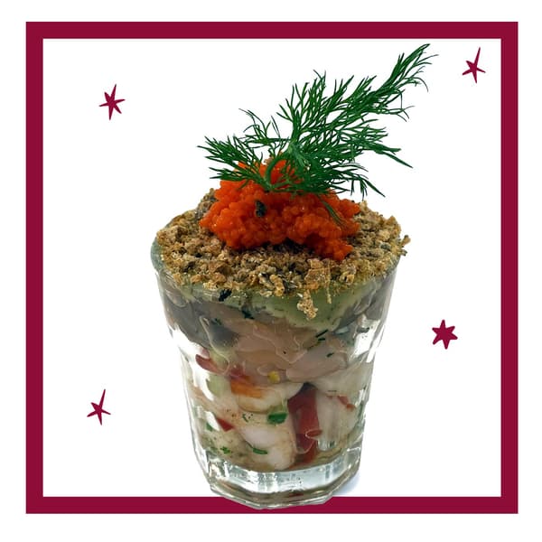 Shrimp and Gravlax Verrine
