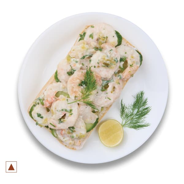 Shrimp open Sandwich