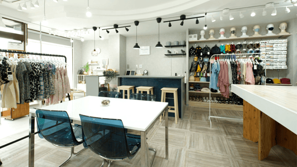 ショールームと撮影スタジオを兼ねたスペース