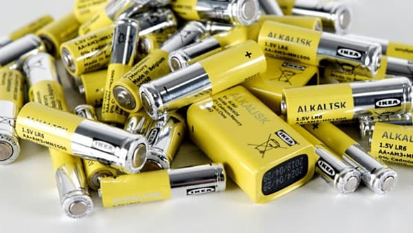 Si vedono delle batterie alcaline non ricaricabili.