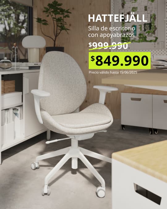 Silla de escritorio HATTEFJÄLL con ruedas con precio especial por Black Friday.