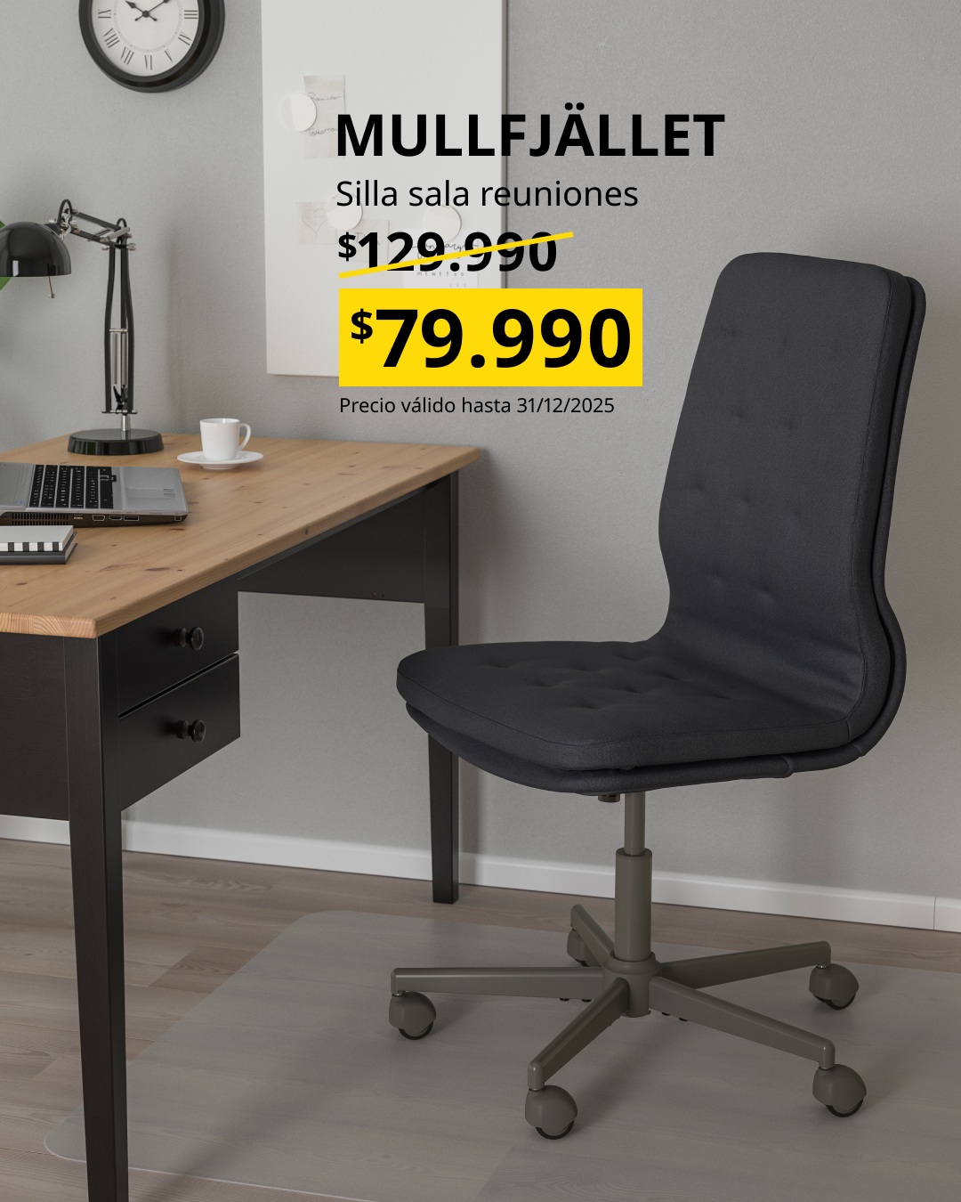 Silla de escritorio negra