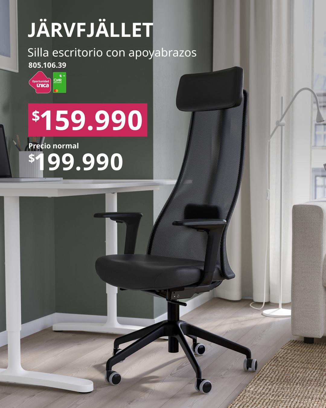 Silla de escritorio negra JARVFJALLET con oportunidad única con tu CMR