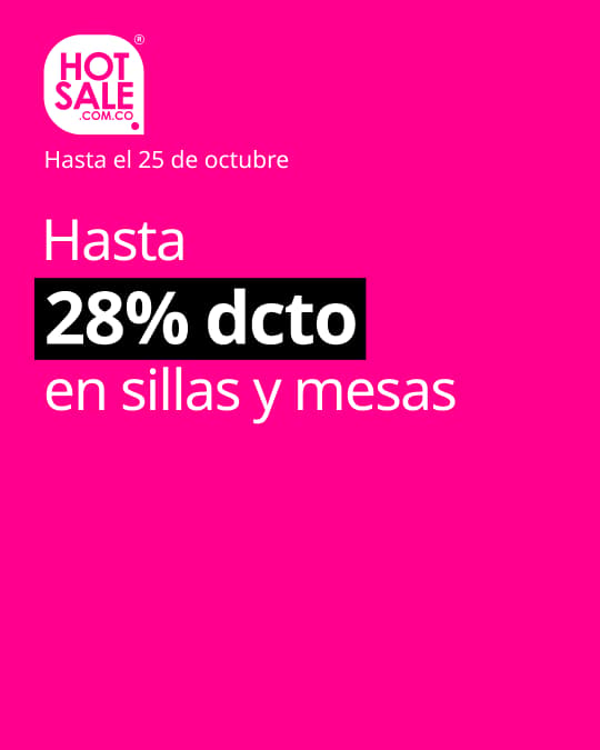 Sillas y mesas con hasta 28% dcto en Hot Sale.