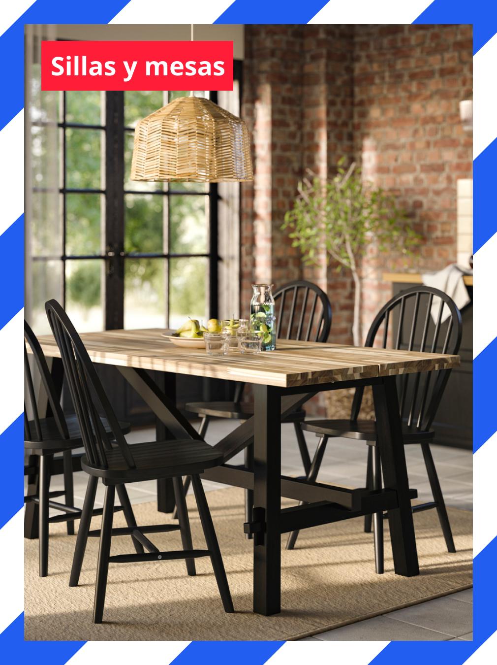 Sillas y mesas para comedor, cocina o espacios multifuncionales, con diseños prácticos y versátiles.