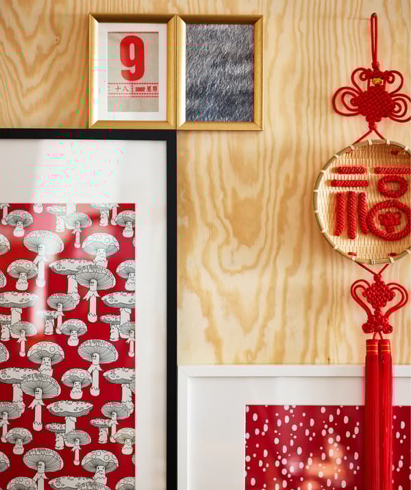 สร้างบรรยากาศแบบเอเชียเป็นเรื่องง่ายถ้ามีกรอบรูป SILVERHÖJDEN/ซิลเวอร์เฮยเดน สีทองและภาพที่เข้ากับเทศกาล