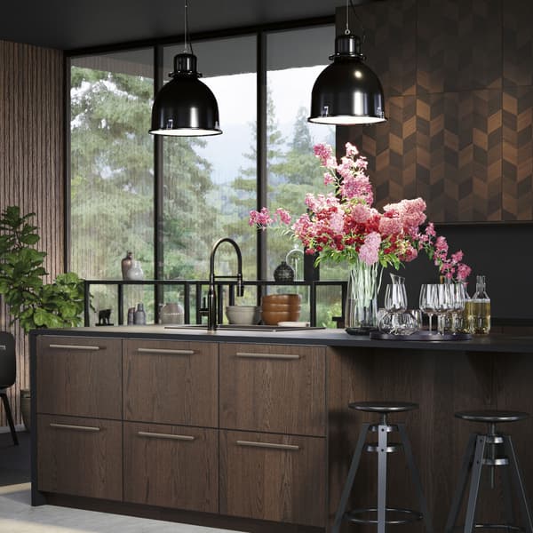 SINARP/HASSLARP brown kitchen