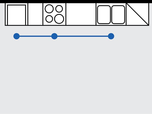 Single-sided kitchen