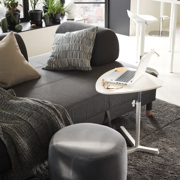 Sit, lay down, or sleep. Try a comfy sofa-bed such as IKEA FLOTTEBO with movable cushions so you can adjust the seat.