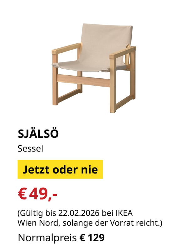 SJÄLSÖ 
Sessel
€ 49,- statt € 129,-