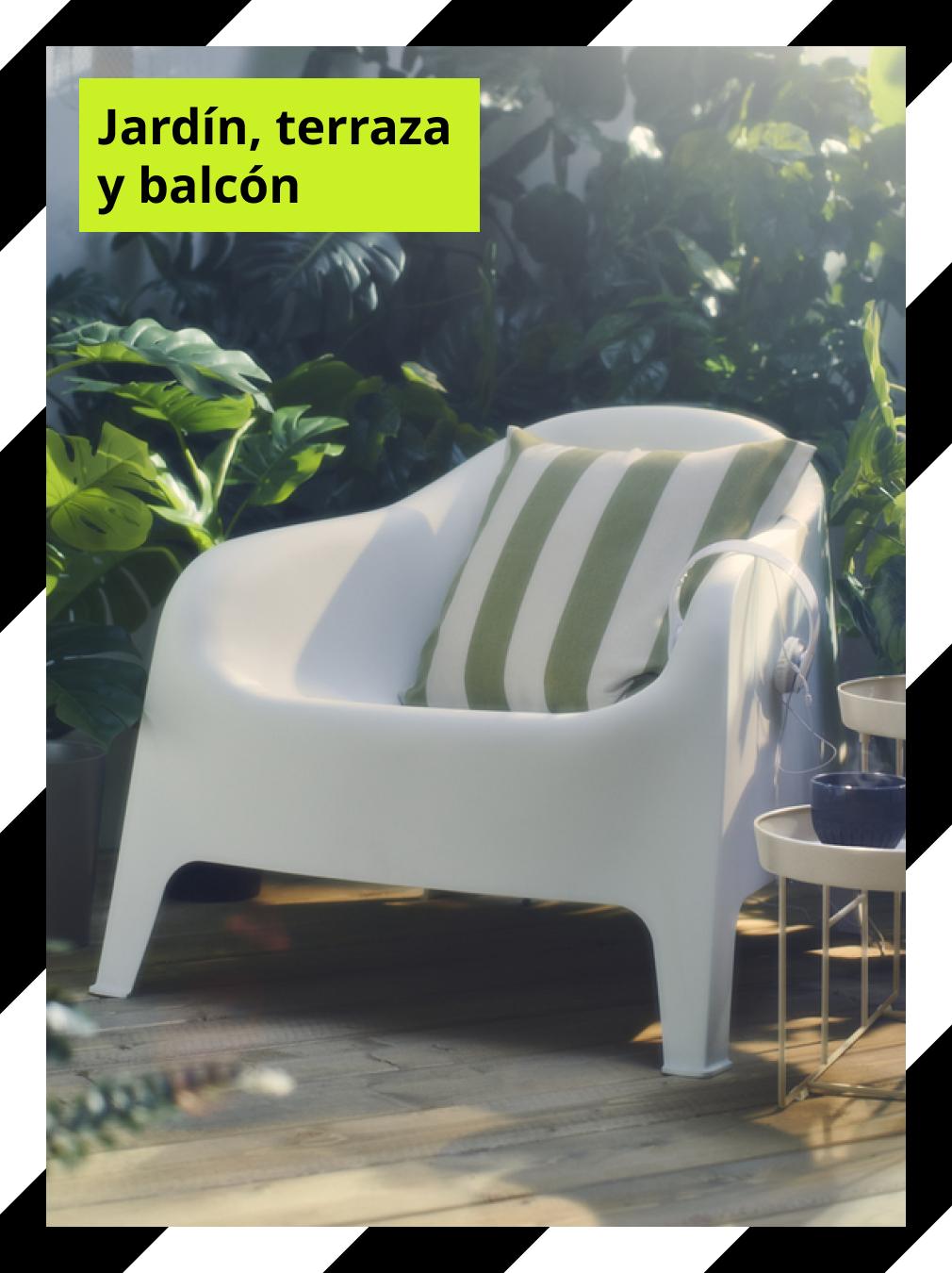 SKARPÖ sillón exterior blanco resistente a la intemperie