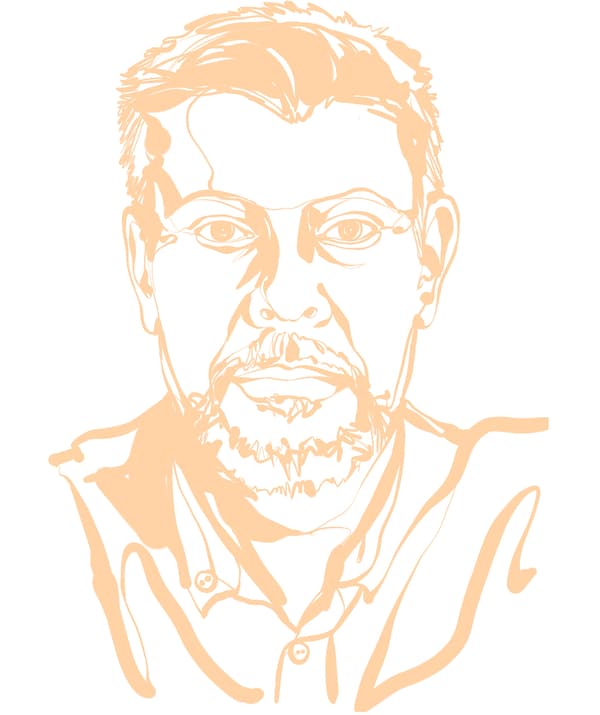 Skica tváre globálneho manažéra lesného hospodárstva a dodávok dreva v IKEA Ulfa Johanssona.