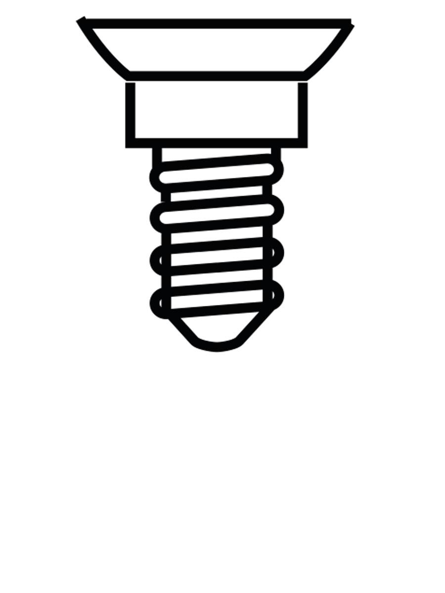 Skizzierte Darstellung einer E14 Fassung