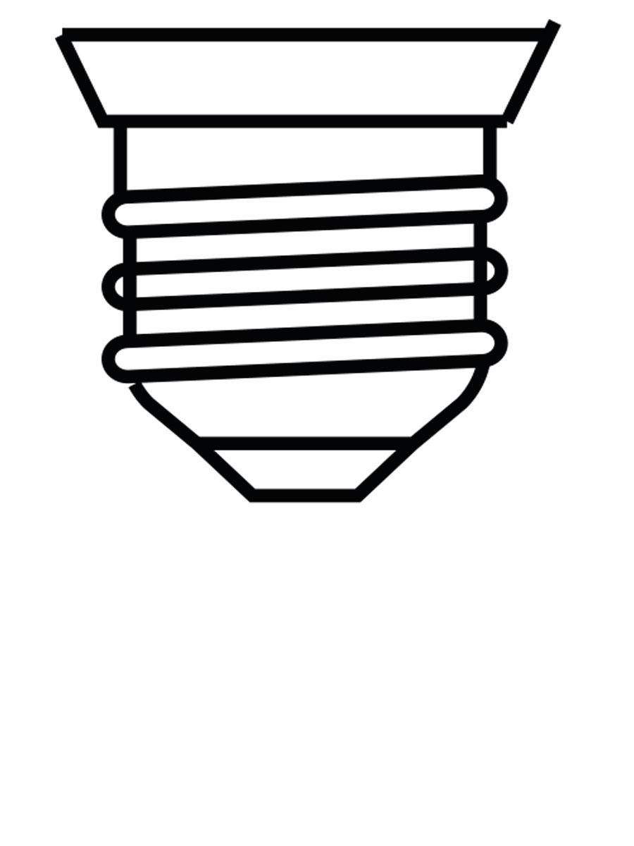 Skizzierte Darstellung einer E27 Fassung