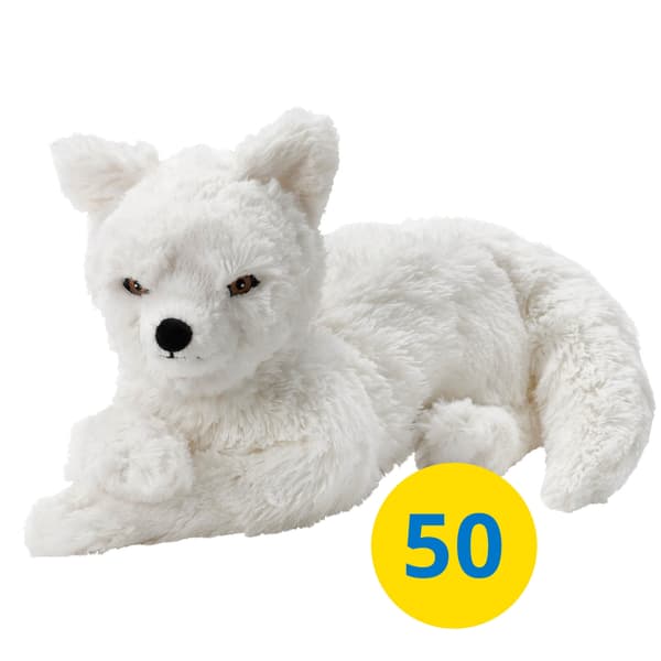 SKOGSDUVA soft toy, arctic fox.