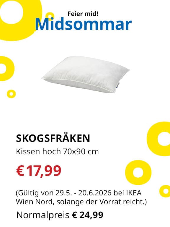SKOGSFRÄKEN
Kissen hoch 70x90 cm
€17,99 stat €24,99