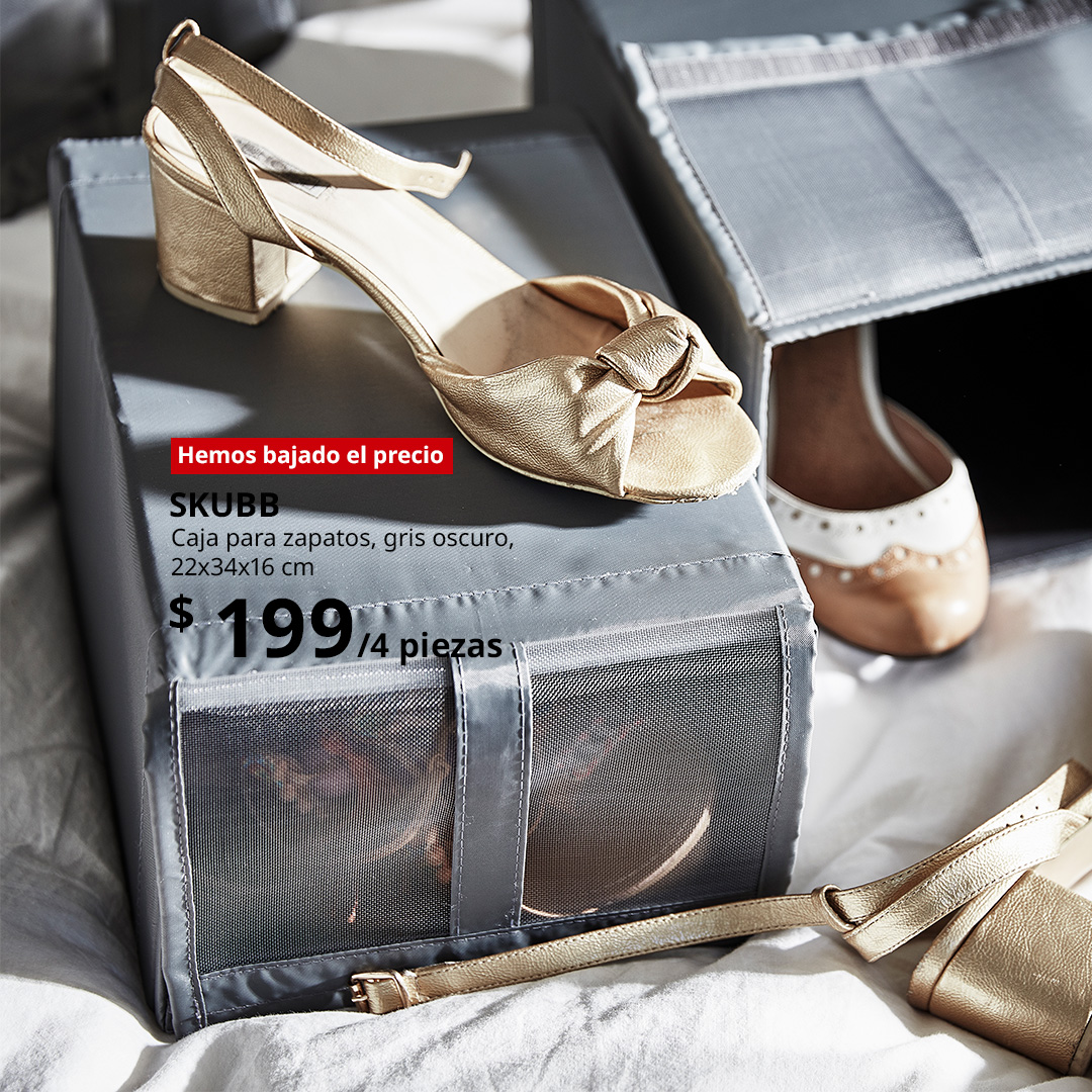 SKUBB, caja para zapatos, gris obscuro