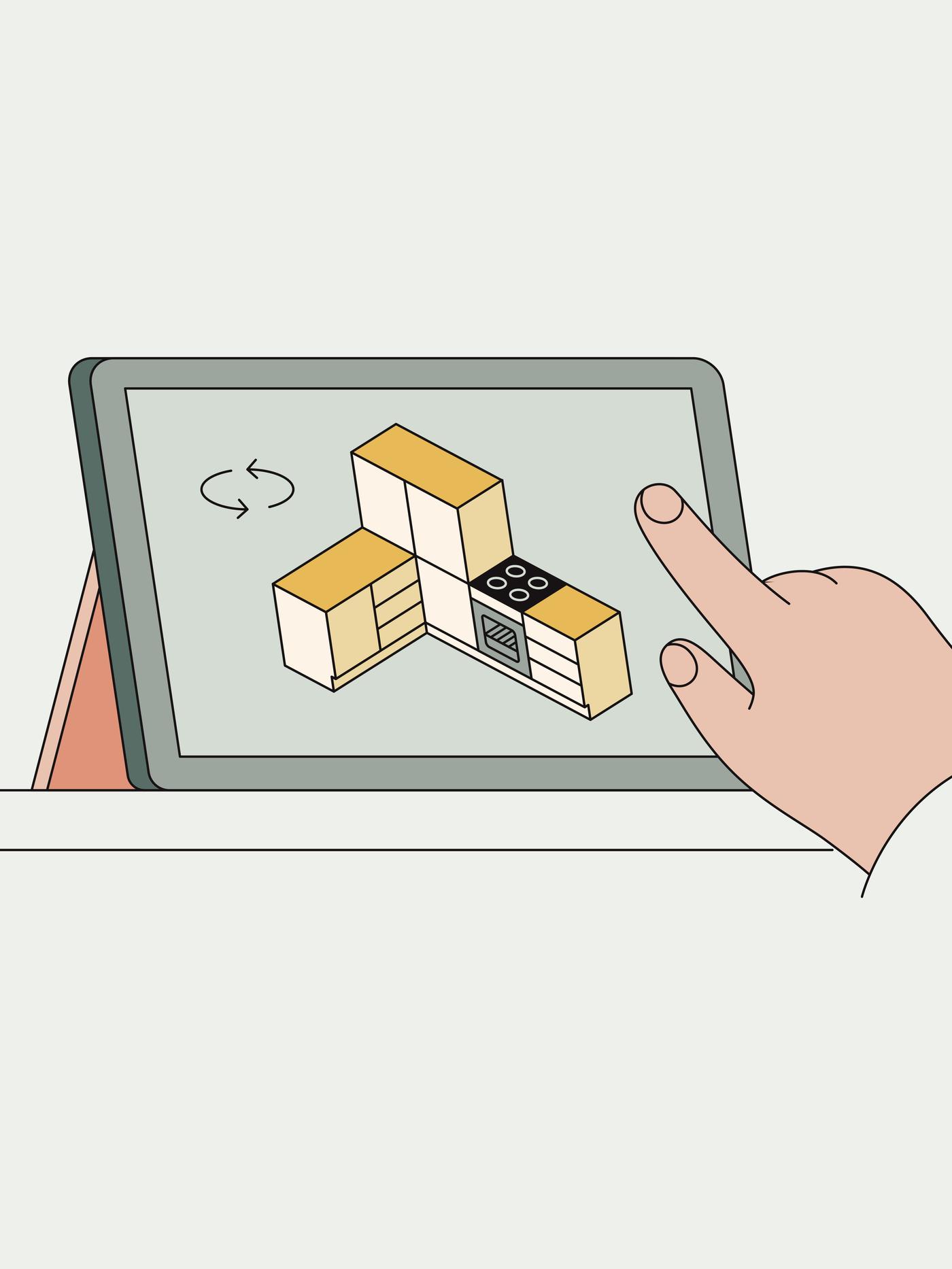 SKYTTA-Planer auf dem digitalen Bildschirm.