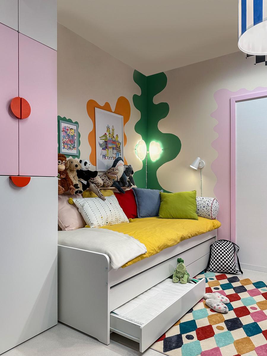 SLÄKT Rama łóżka z szufladami, biały, 90x200 cm