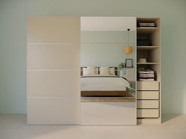 Sliding wardrobe with open storage
PAX/MEHMAN/AULI 