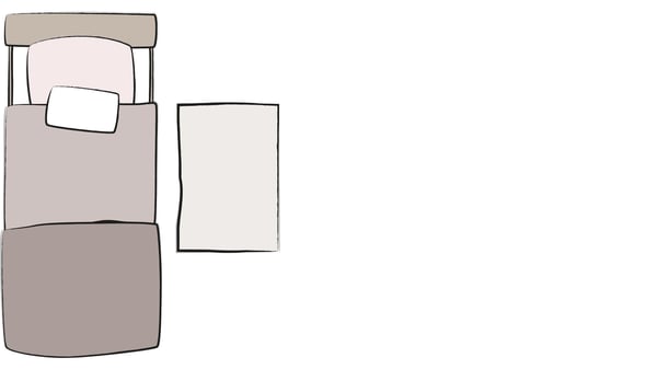 Small bedside rug for twin bed icon