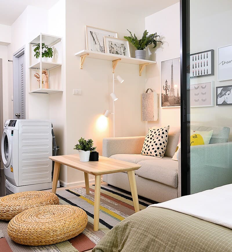 Small space solutions for a one-bedroom condominium