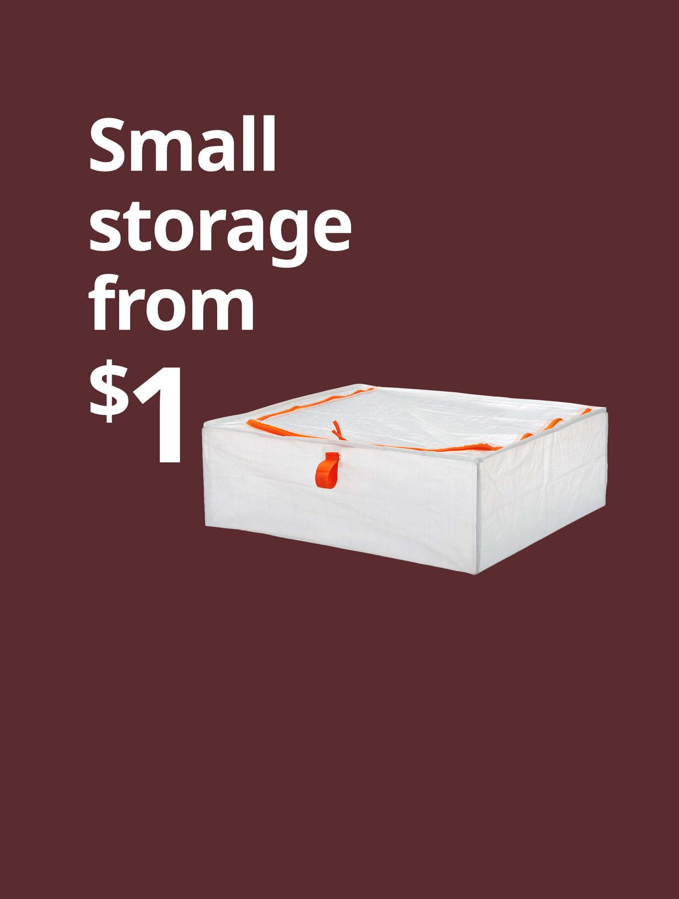 Small storage from $1
