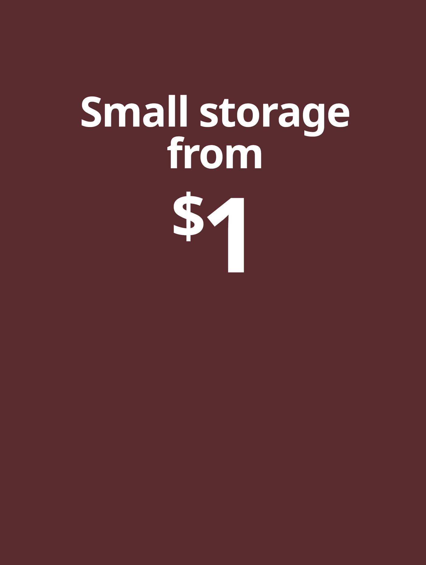small storage from $1