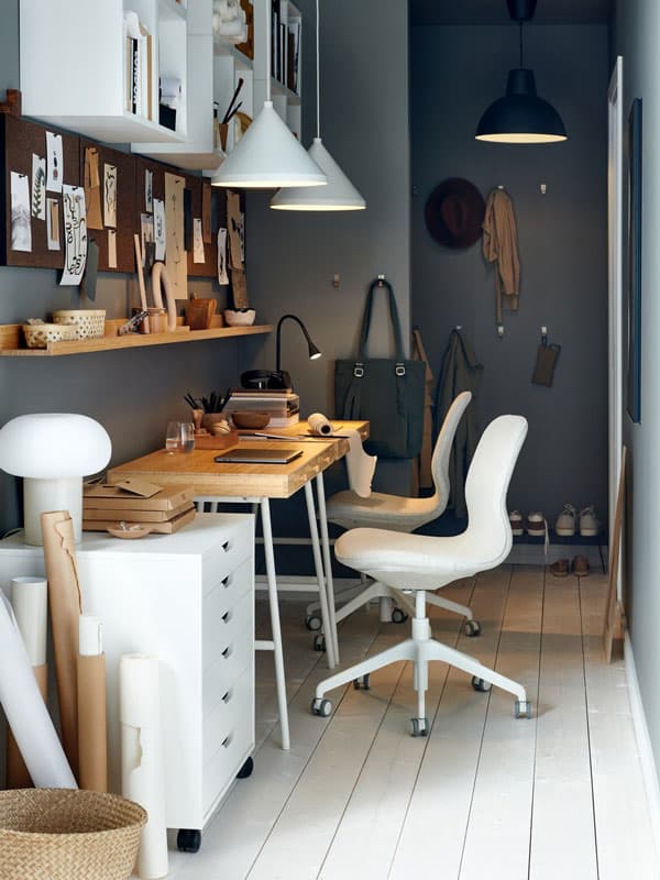 Small workspace ideas in the hallway.