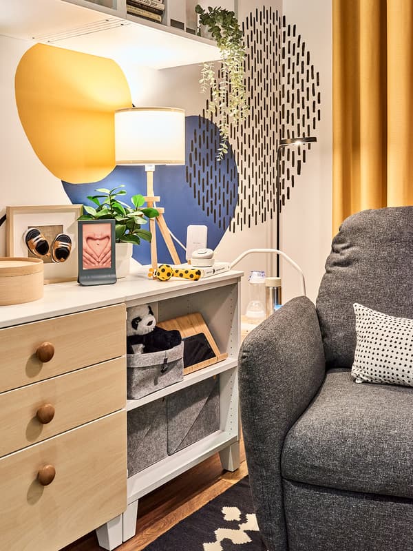 SMÅSTAD / PLATSA Komoda, 3 szuflady, biały/brzoza60x42x63 cm