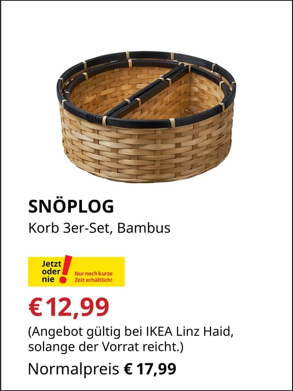SNÖPLOG, Korb 3er Set, €12,99