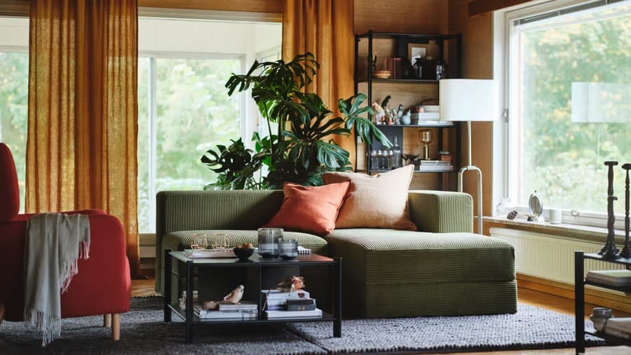 Sofa in gezellige woonkamer