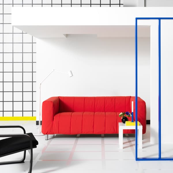 sofa rojo