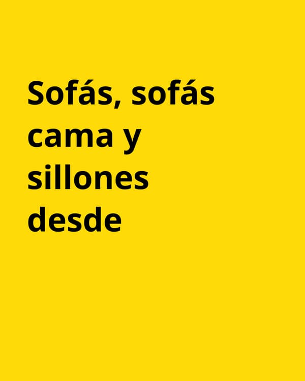 Sofás, sofás cama y sillones desde