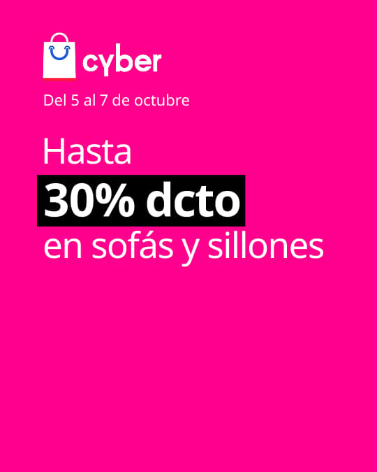 Sofás y sillones con hasta 30% de descuento en Cyber.