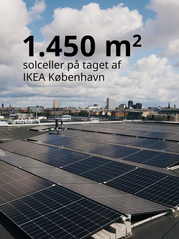 Solceller på taget af IKEA København